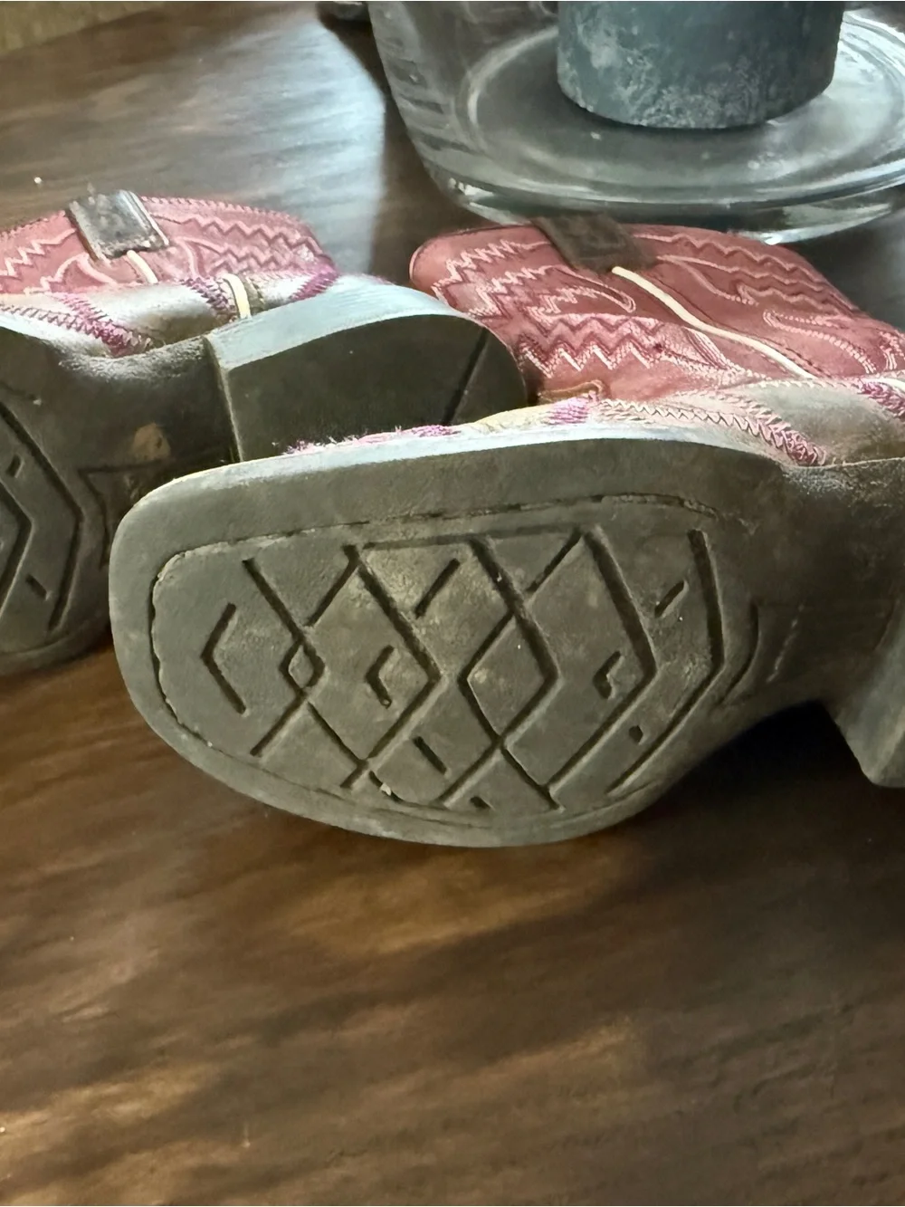 Ariat Pink and Brown Kids Western Boots